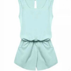 Women’s light blue Acevog romper size medium